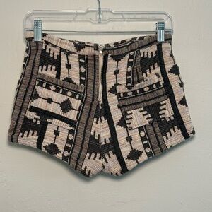 Tribal Woven High Waist Shorts – Size S 🖤